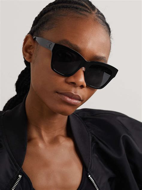 Celine Triomphe Acetate Square Sunglasses 